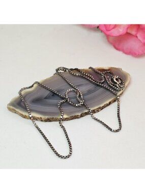 925 Sterling Silver LEVIOR 1.5mm Box Chain 20.5" Necklace Italy